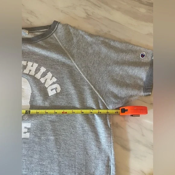 A Bathing Ape By Champion Women's Size L Gray Cotton Short Sleeve  Sweatshirt - Picture 4 of 8